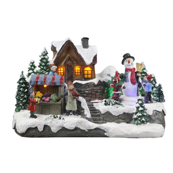 Xmas Village with Kids Moving