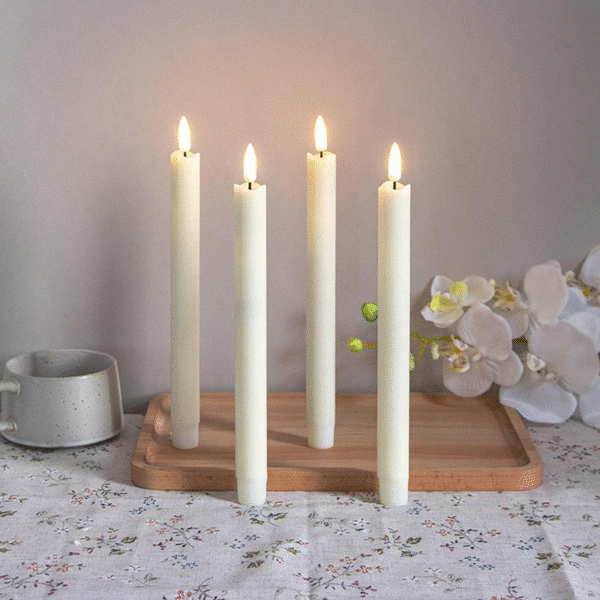White Wax Candle Set