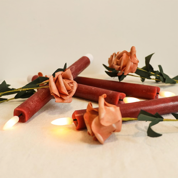 Red Wax Candle Set